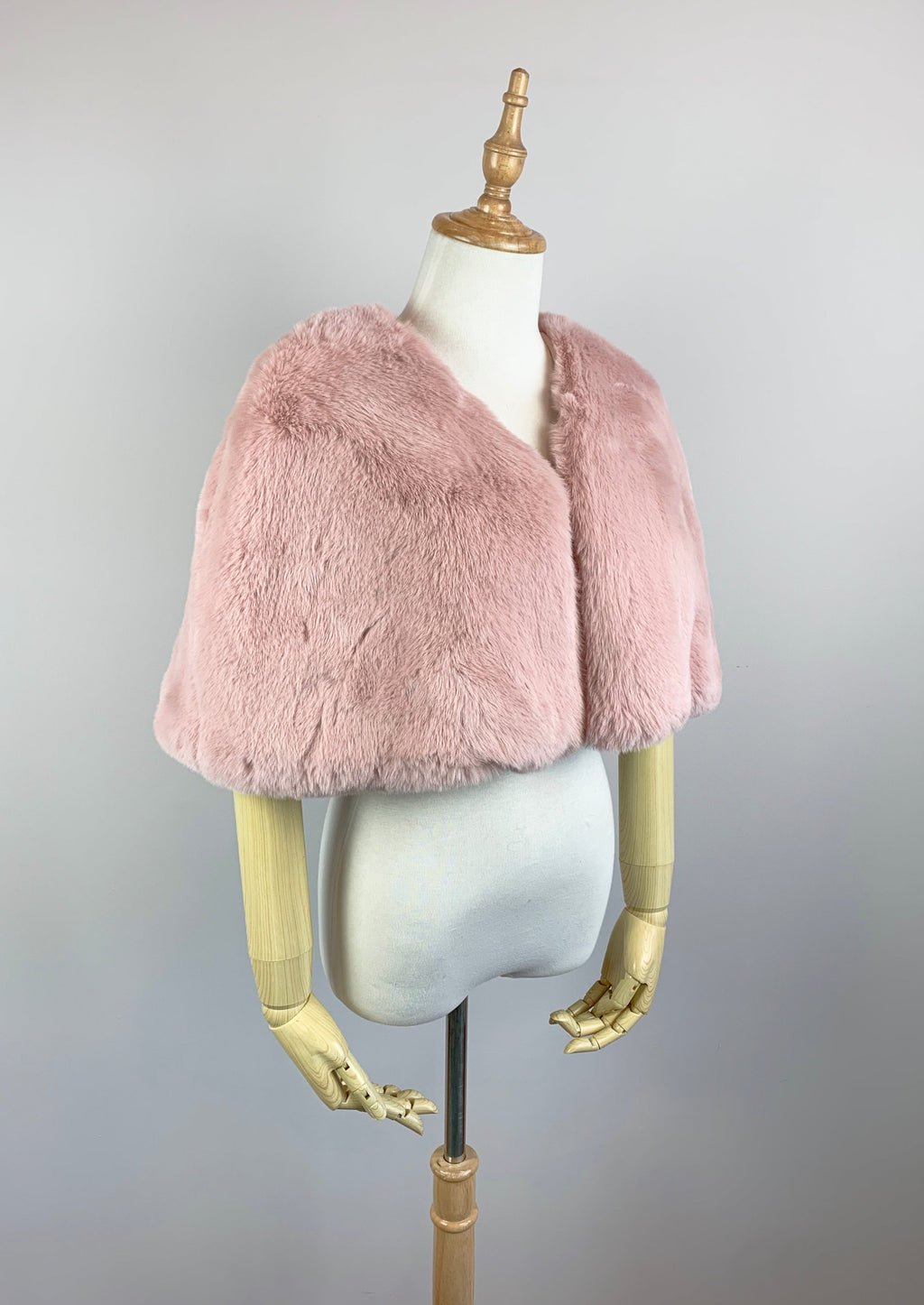Pink faux fur cape discount