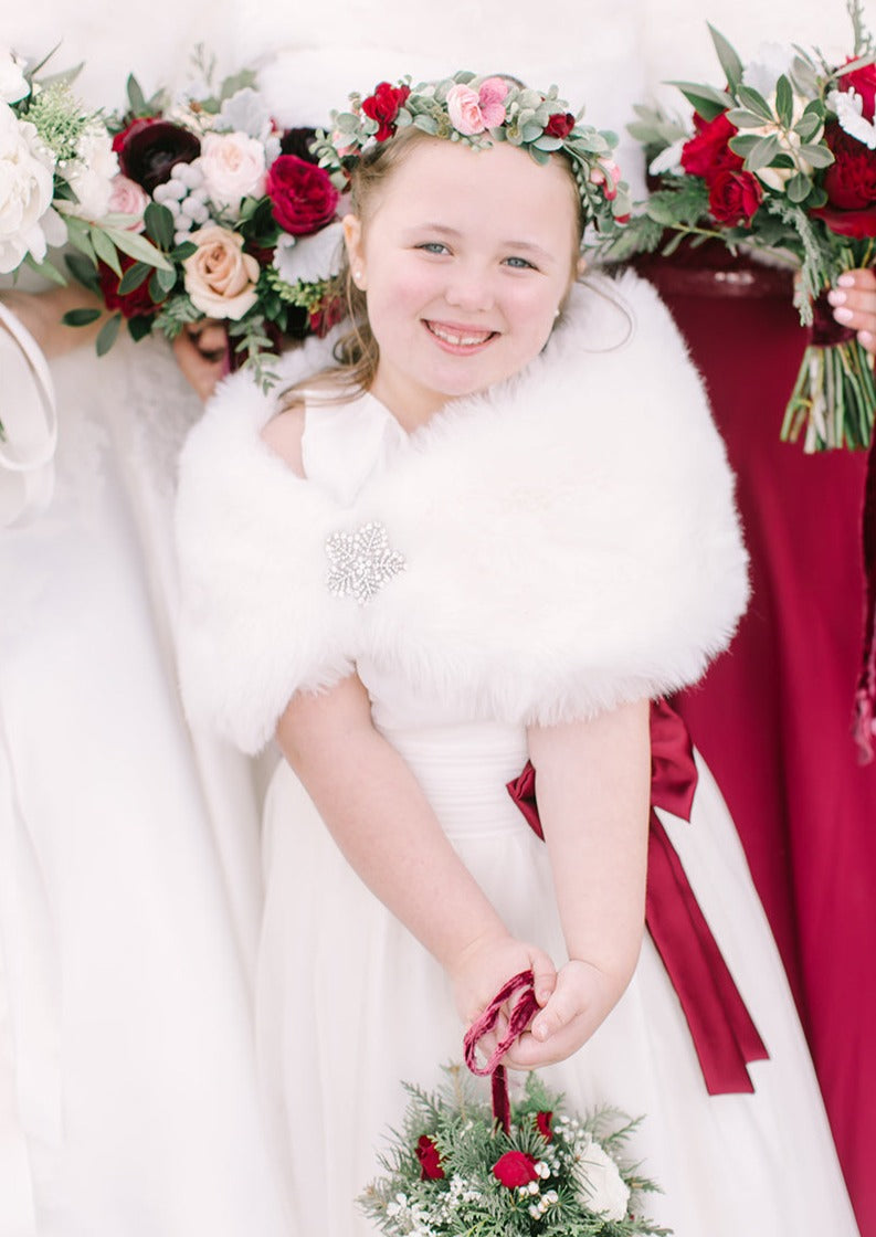 Flower girl shawl wrap on sale