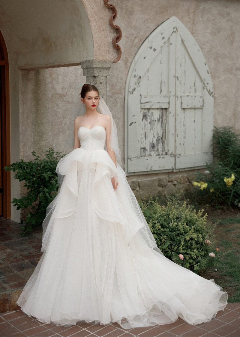 Luxury Tulle Wedding Dress - Feathered Nymph (Q2014)