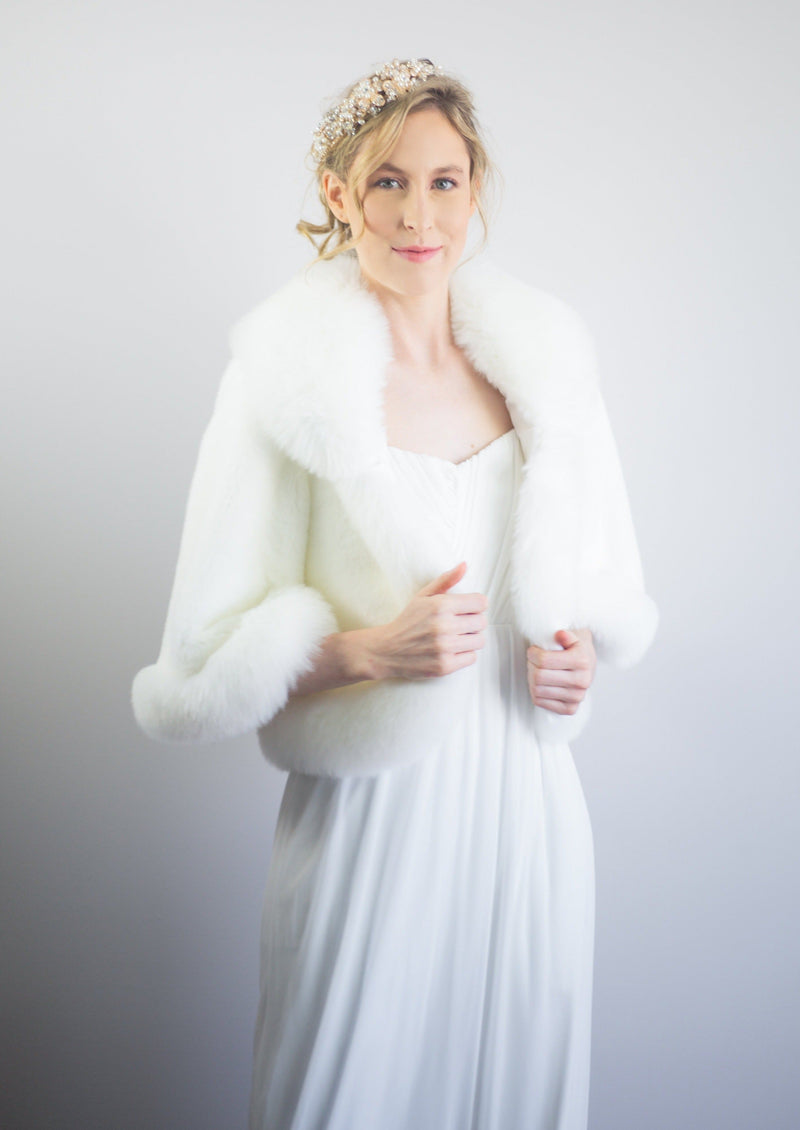 Ivory White Fur Jacket (Chole Wht01)