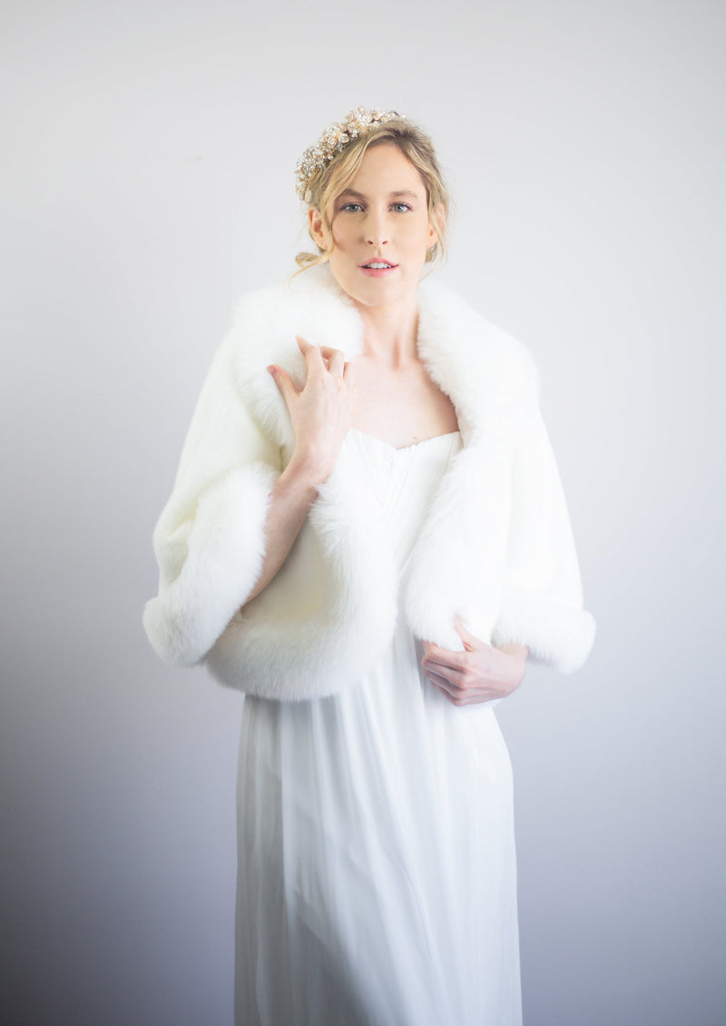 Ivory White Fur Jacket (Chole Wht01)