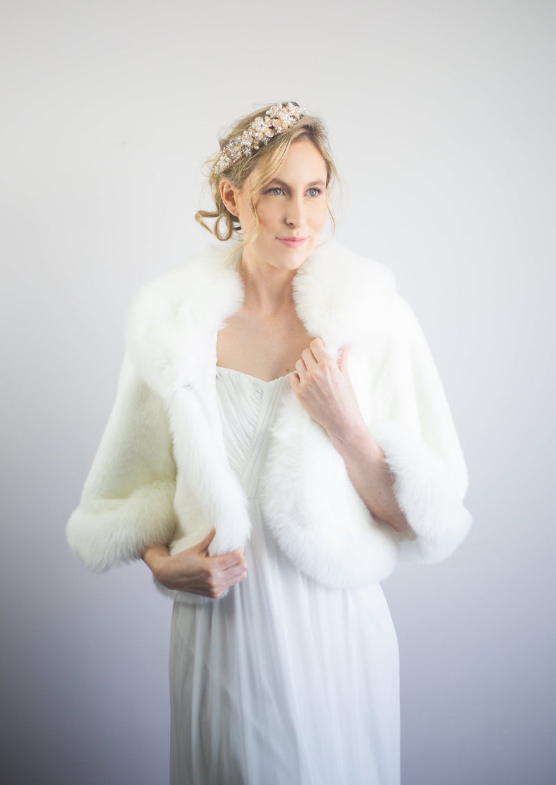 Ivory White Fur Jacket (Chole Wht01)