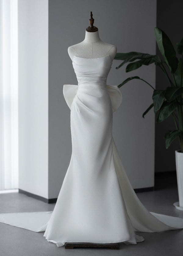 Luxury Satin Bow Wedding Dress - Summer First Love (WS913)