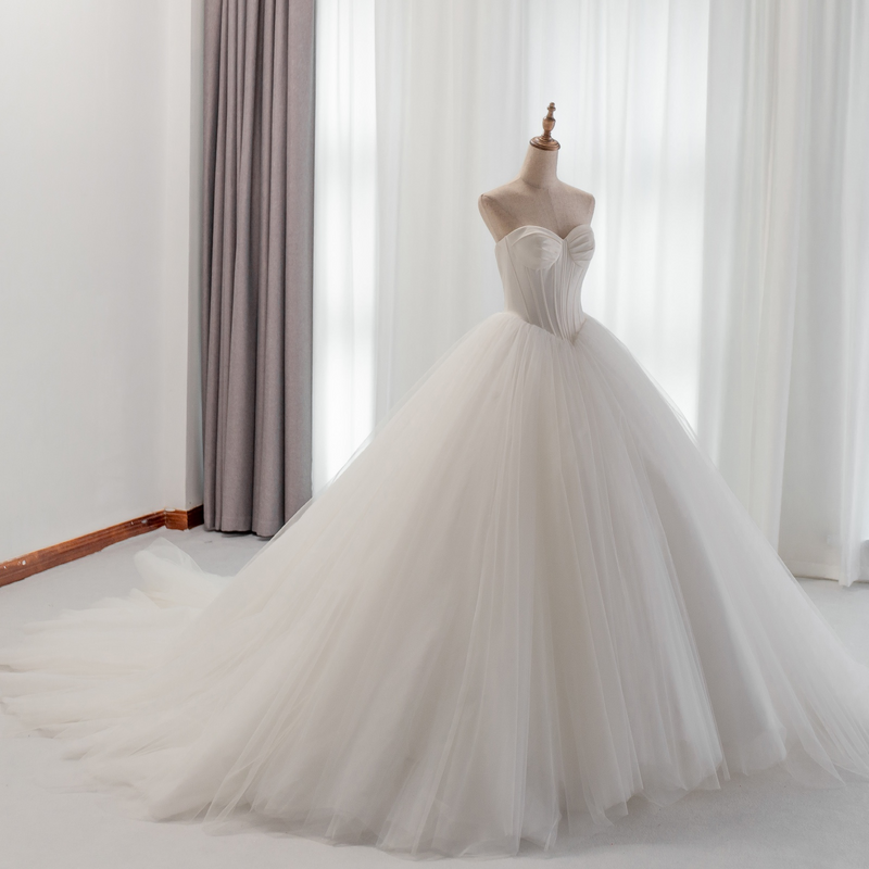Luxury Italian Tulle Wedding Dress - Carnot (NK8337A)
