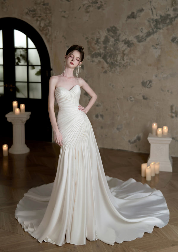 Luxury Satin Wedding Dress - Bathing in Light (GD2414)