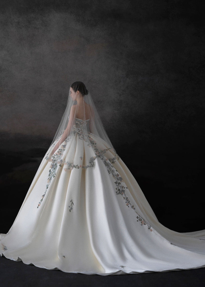 Luxury Satin Wedding Dress - Summer Vine (HW2301)