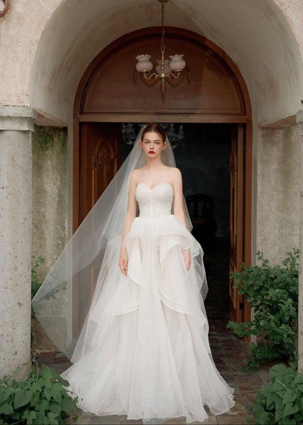 Luxury Tulle Wedding Dress - Feathered Nymph (Q2014)
