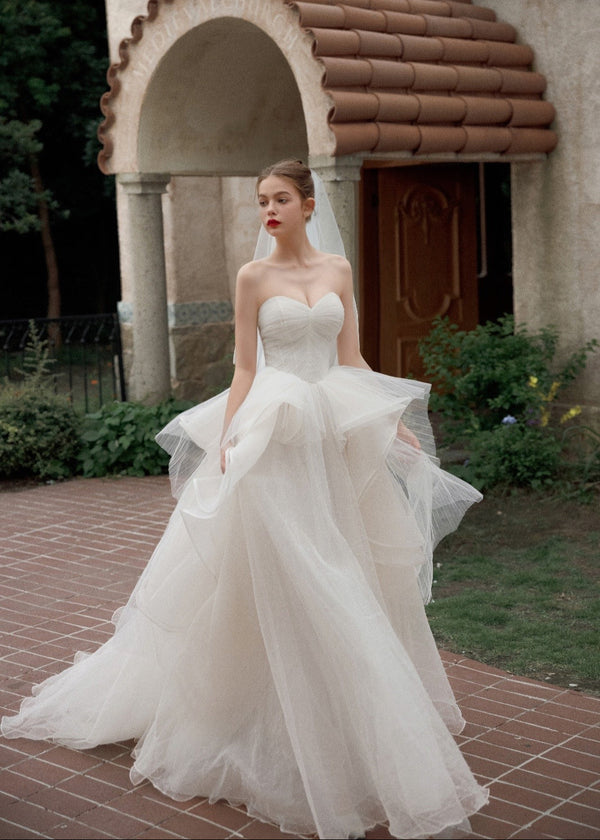 Luxury Tulle Wedding Dress - Feathered Nymph (Q2014)