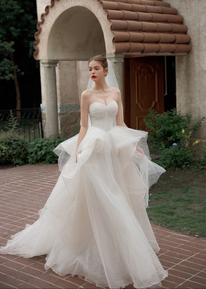 Luxury Tulle Wedding Dress - Feathered Nymph (Q2014)