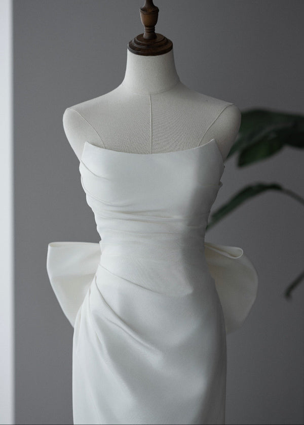 Luxury Satin Bow Wedding Dress - Summer First Love (WS913)