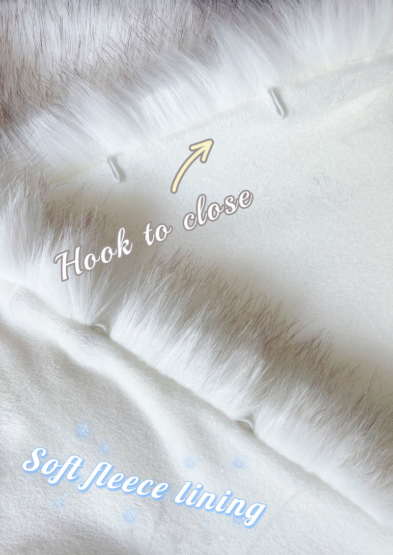 Bridal Pure Ivory Fur Shawl (Celia Wht01)