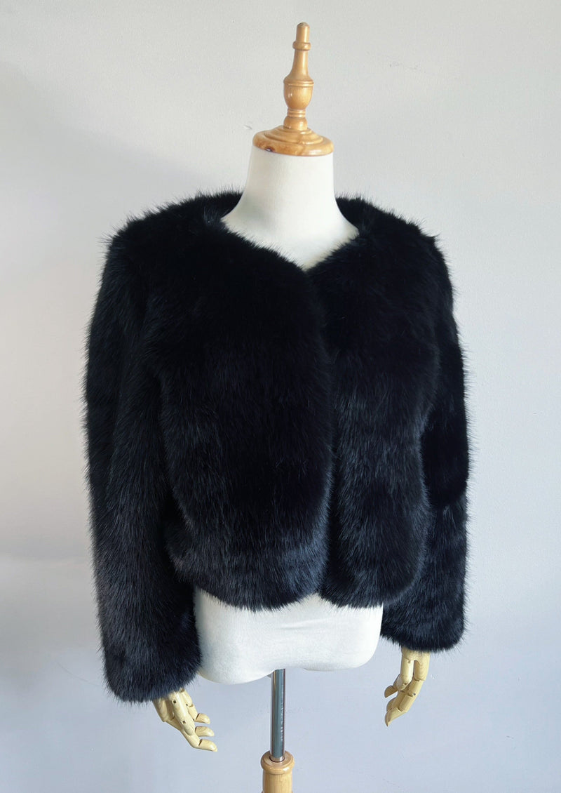 Brown Faux Fur Bridal Jacket (Anna Brw07)