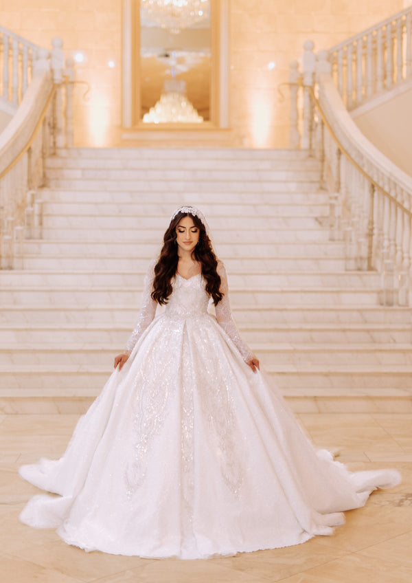 Custom Made Luxury Wedding Pre-Loved Wedding Dress (Amal)