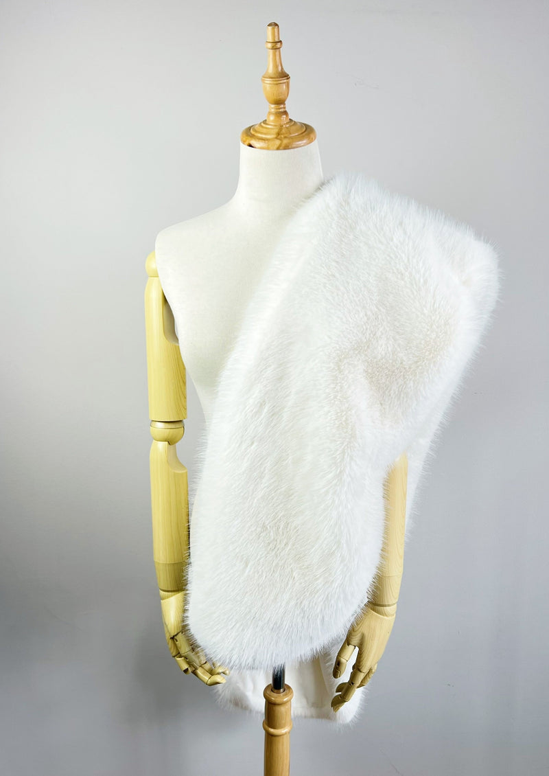 Ivory Bridal Faux Fur Shawl (Lilian Ivy07)