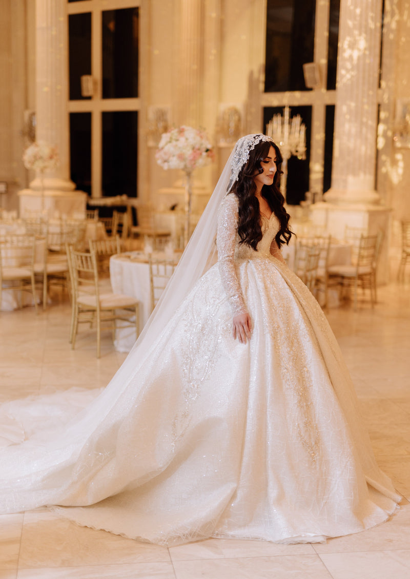 Custom Made Luxury Wedding Pre-Loved Wedding Dress (Amal)