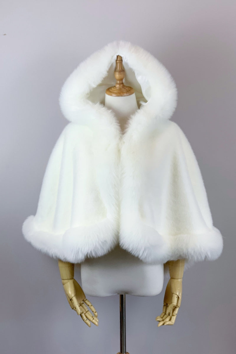 Ivory White Fur Cape (Jennifer Wht01)