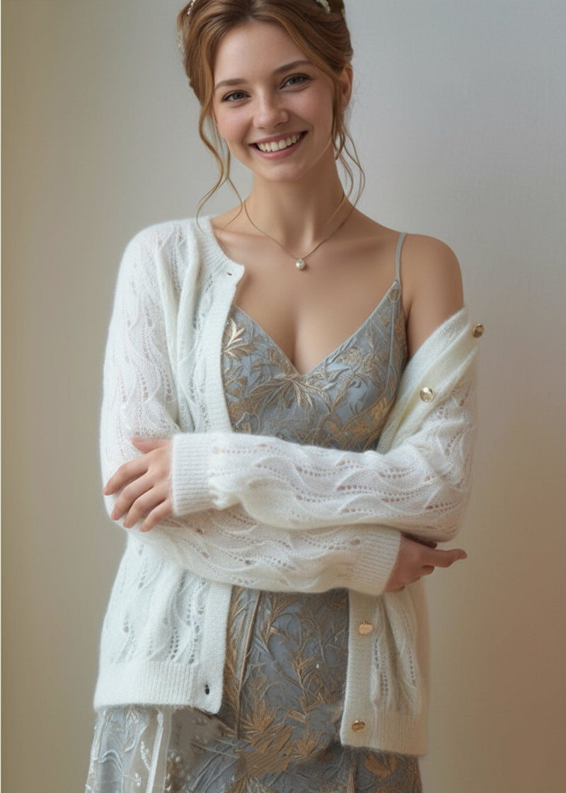 Soft French Style Bridal Ivory Cardigan