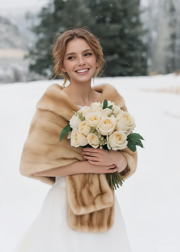 Luxury Real Mink Fur Stole (Mink13)