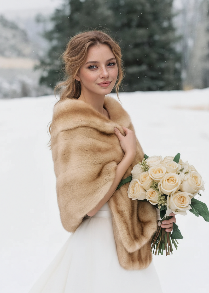 Luxury Real Mink Fur Stole (Mink13)