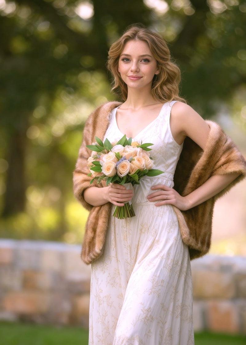 Luxury Real Mink Fur Stole (Mink10)
