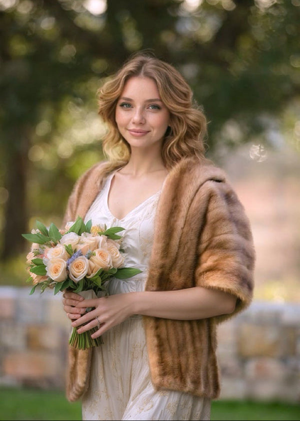 Luxury Real Mink Fur Stole (Mink10)