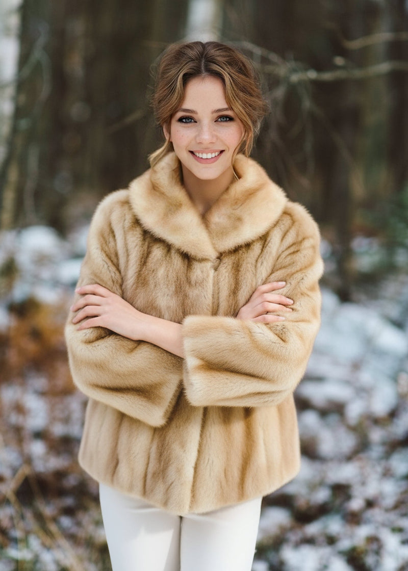Luxury Real Mink Fur Stole (Mink07)