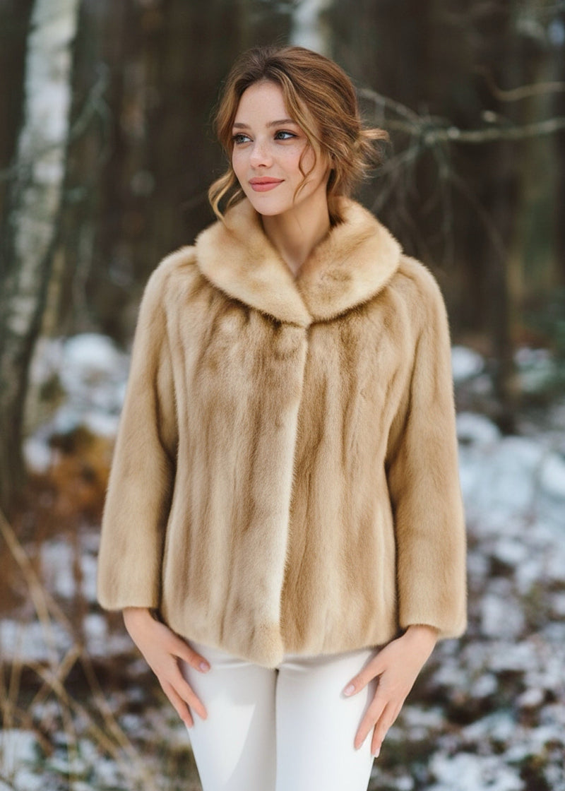 Luxury Real Mink Fur Stole (Mink07)