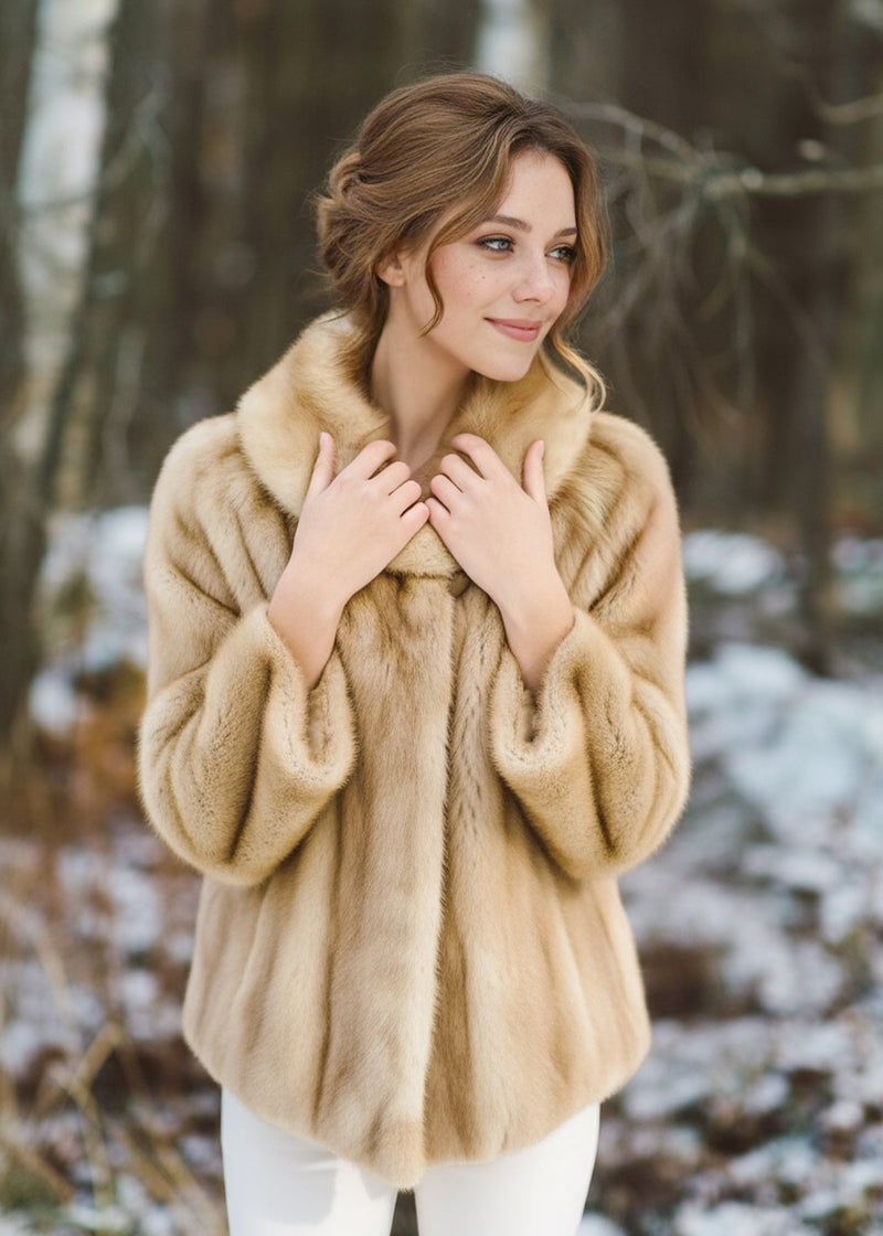 Luxury Real Mink Fur Stole (Mink07)