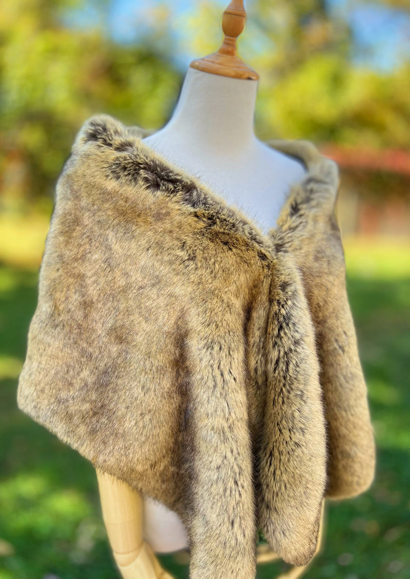 Brown Fur Shawl (Butterfly Brw06)