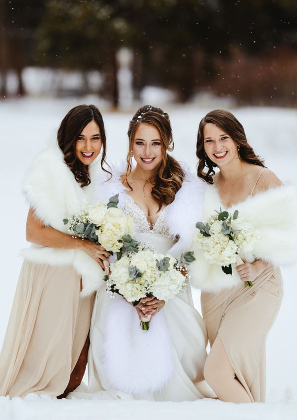 Bridesmaids IVORY / WHITE BRIDAL WEDDING FAUX FUR SHAWLS / WRAPS / CAP Sissily Designs Bridesmaids IVORY / WHITE BRIDAL WEDDING FAUX FUR SHAWLS / WRAPS / CAP Sissily Designs
