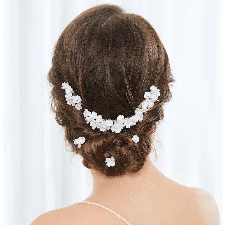 Bridal Gold Hair Comb & Pin (S8504) - Wholesale