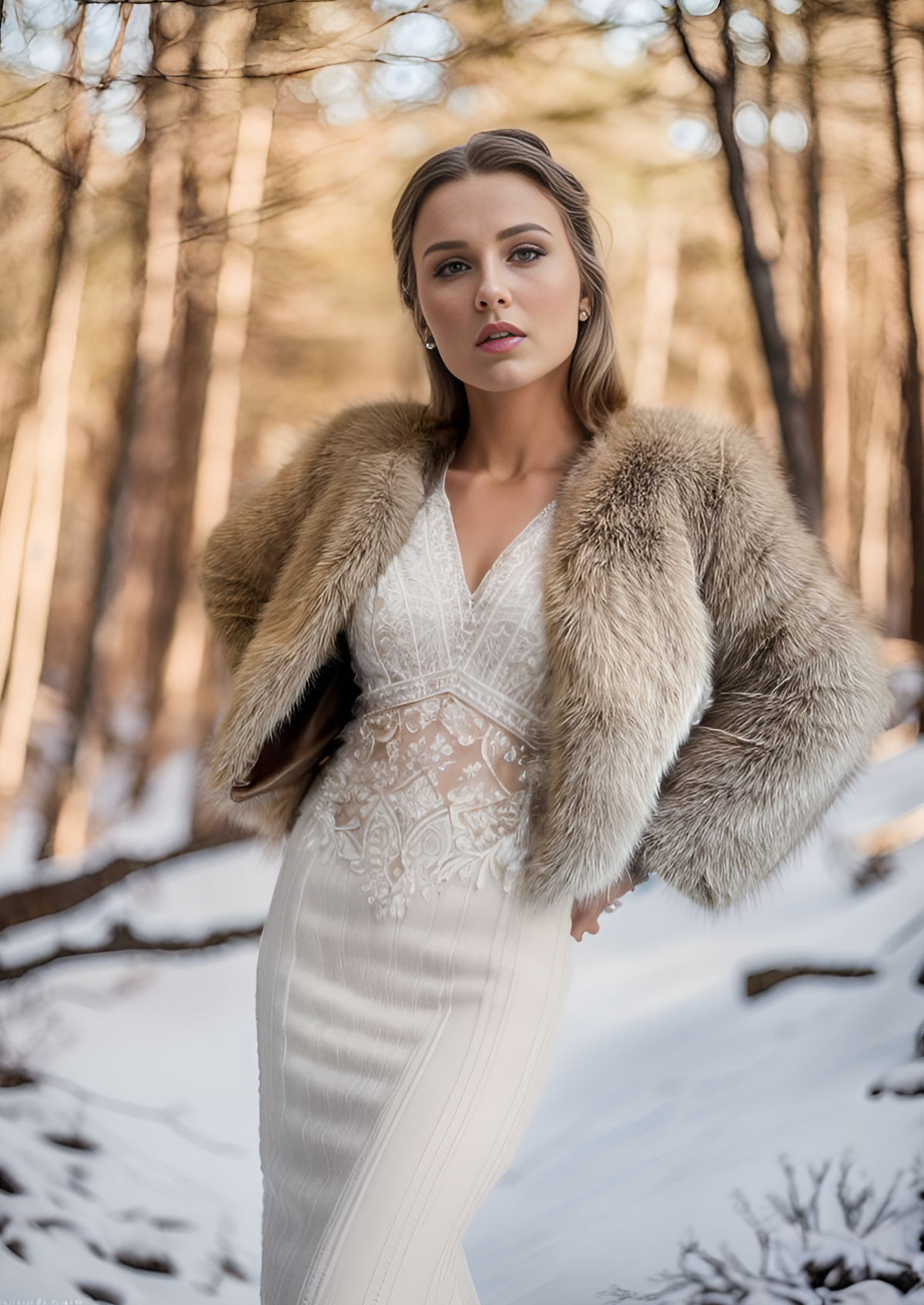 Sissily Designs Bridal Faux Fur Designer
