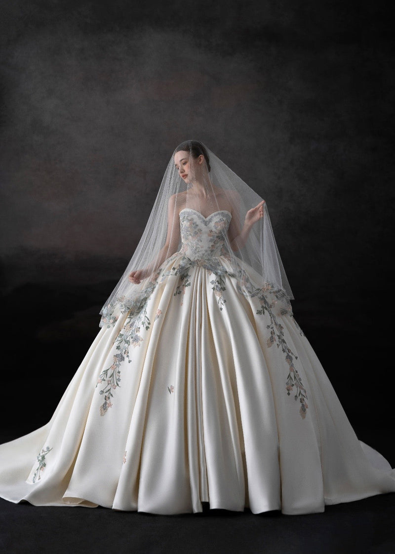 Luxury Satin Wedding Dress - Summer Vine (HW2301)