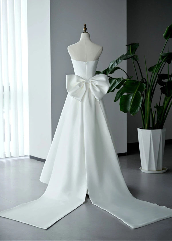 Luxury Satin Bow Wedding Dress - Summer Breeze (WS908-1)