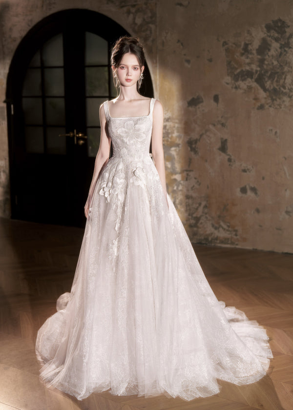 Luxury Lace Flower Wedding Dress - Bree (WS2411)