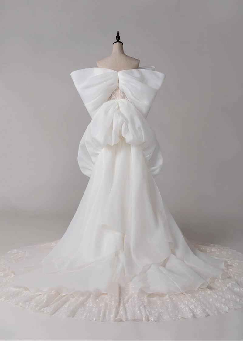 Luxury Lace Bow Wedding Dress - Fendra (HW22078)