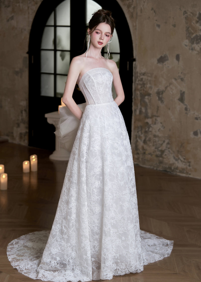 jasmine lace wedding dress Jasmine Off Shoulder Sleeve Wedding Dress
