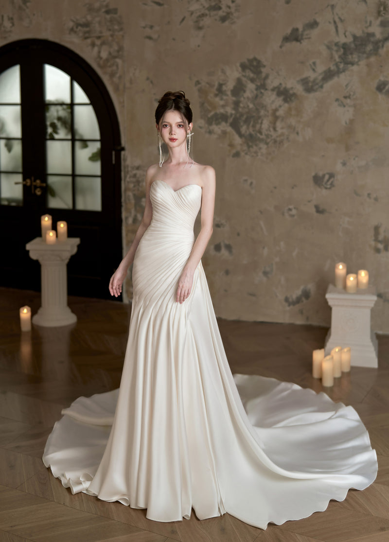 Luxury Satin Wedding Dress - Bathing in Light (GD2414)