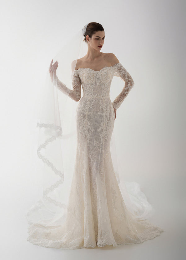 Luxury Lace Wedding Dress - Sicilian Breeze (CS202403)