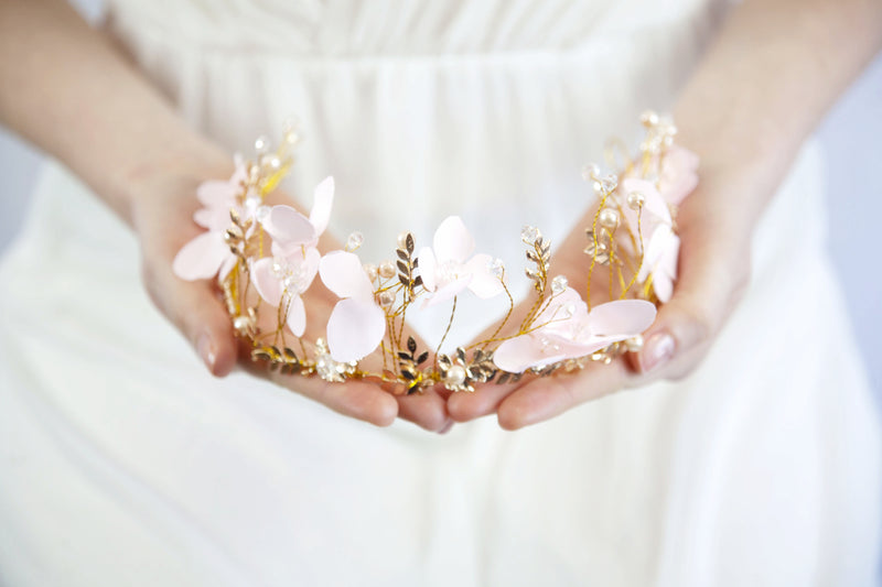 Bridal Pink Flower Wreath