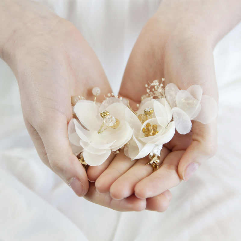 Bridal Flower Hair Clips (A Pair)