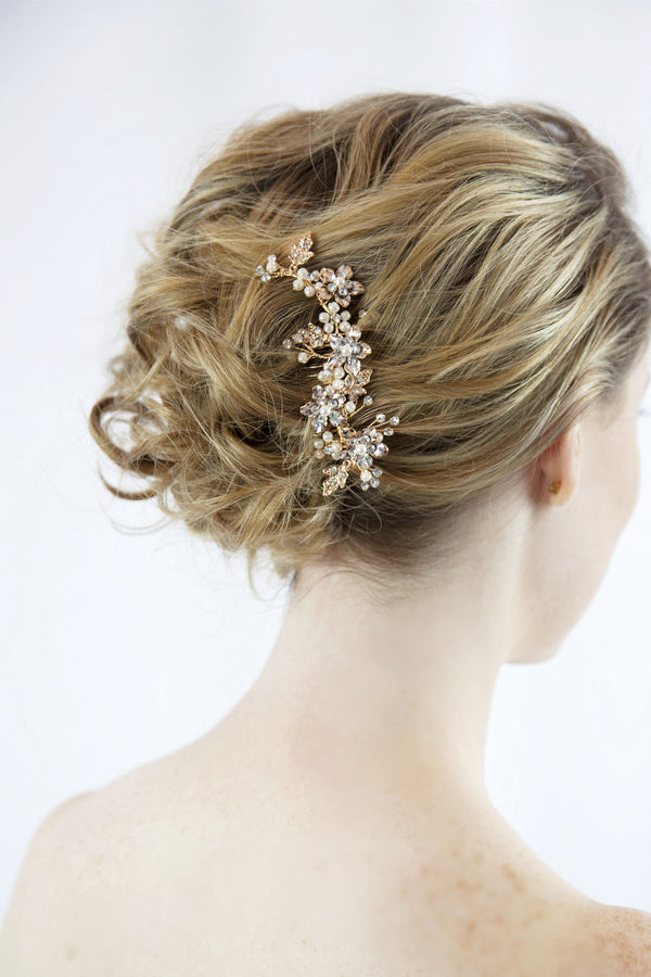 Bridal Gold Hair Comb /  Bridal Hair Piece