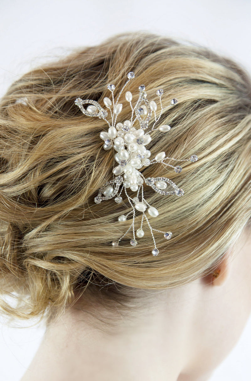 Bridal Silver Hair Comb