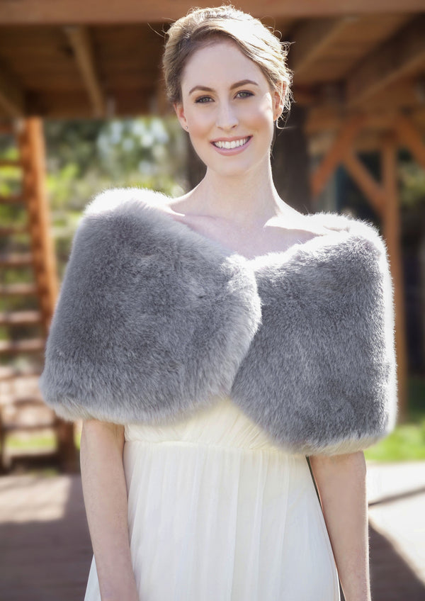 Gray Fur Wrap (Serena Gry01)