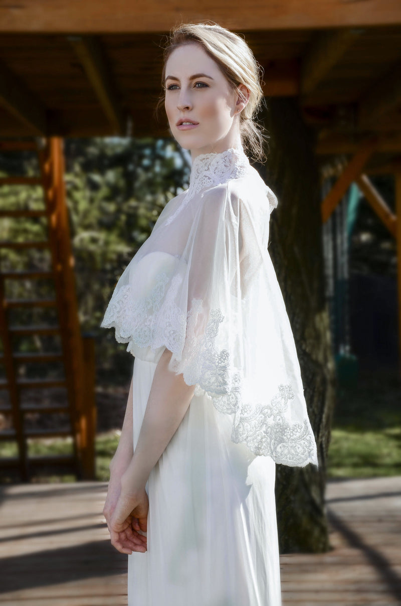 Bridal summer cover up, Lace bolero, Lace Top