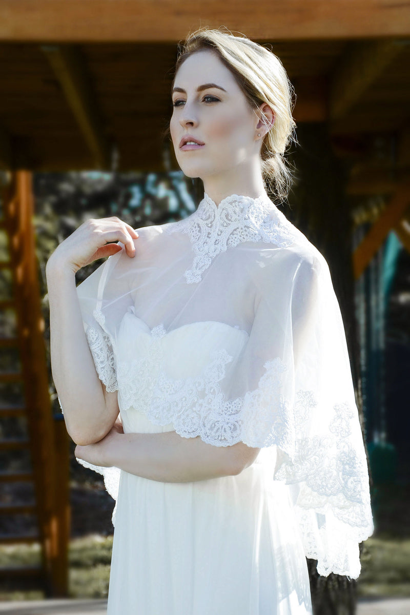 Bridal summer cover up, Lace bolero, Lace Top