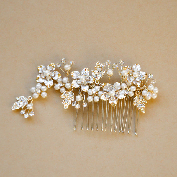 Gold Bridal Hair Comb (ComGo01)