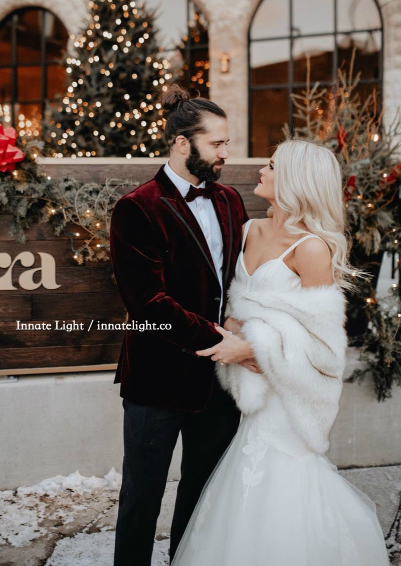 Ivory fur shawl sale