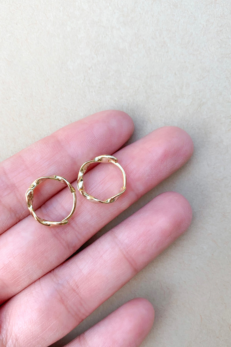 14k gold plated / Silver Tiny Hoop Earrings / Bridal Party Gifts