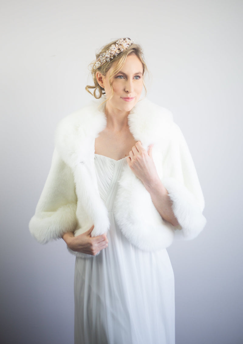 Ivory White Fur Jacket (Chole Wht01)